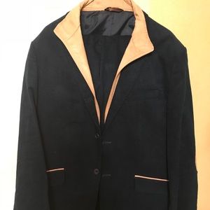 Mens Corduroy Suit with detachable collar